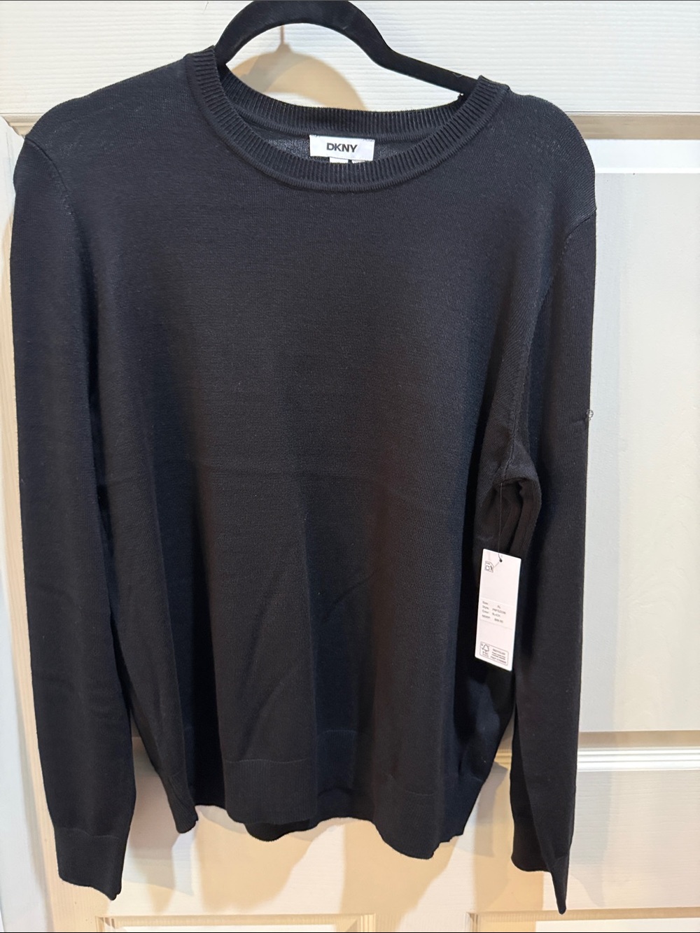 DKNY Black Men's Crewneck Knit Pullover